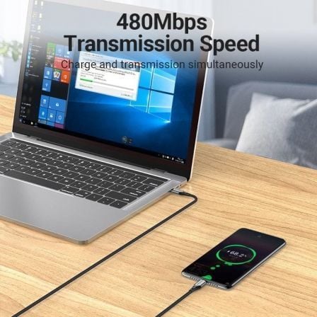 Vention Cable USB 2.0 Tipo-C a Tipo-C 100W 1.5m Gris